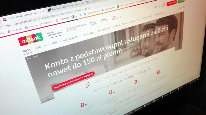 bezpłatne konto internetowe w mBanku