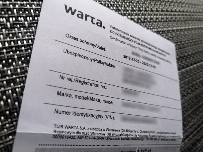 sprawca bez ważnego ubezpieczenia oc