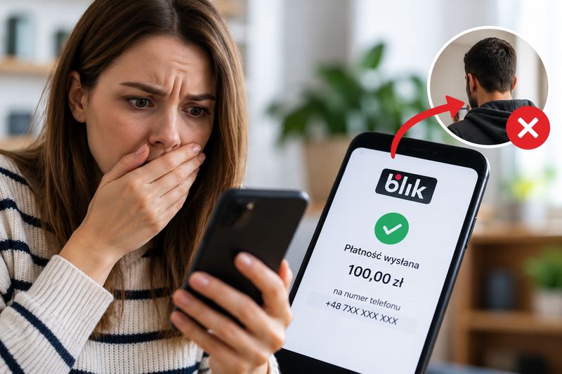 BLIK wysłany na zły numer telefonu