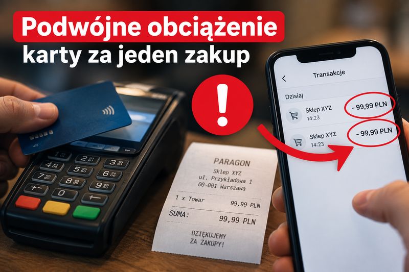 Podwójne obciążenie karty za jeden zakup